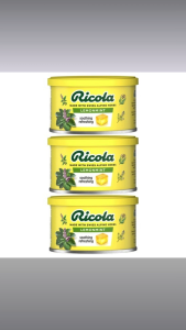 Ricola Lemon Mint Swiss Herb Candy – Refreshing Herbal Mint Sweets 100g x 3-Pack | Soothing Sugar Herb Candy