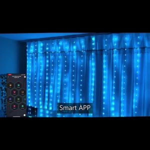 RGBIC Curtain Light String APP Bluetooth Remote Control String Lights USB Plug LED Curtain Light for Christmas Room Decorations
