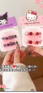 Sticker Kuku Anak Perempuan Karakter Kuromi Melody Cinnamon NAIL