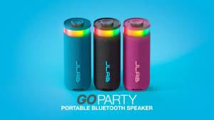 JLAB Go Party Portable Bluetooth Speaker - 16Hrs+ Playtime | IP56 Waterproof | RGB LED Lighting