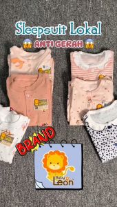 BABY LEON Jumpsuit Bayi Kaki Tertutup Lengan Panjang Jumper Bayi Perempuan Newborn Baru lahir BC-080 Baju Bayi Laki-Laki Baby Sleepsuit Baju Tidur Bayi Jumpsuit Panjang Kaki Tutup Pakaian Bayi