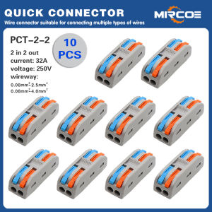 MIRCOE Wholesale Quick Wire Terminal Connector Universal Wiring Cable Out Wire Splitter Compact Splicing Connectors Cable Connector 50pcs 20pcs 25pcs Box by box wholesale set package