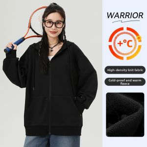 Warrior | Casual Loose Hooded Padded Couples Womens Sweatshirt