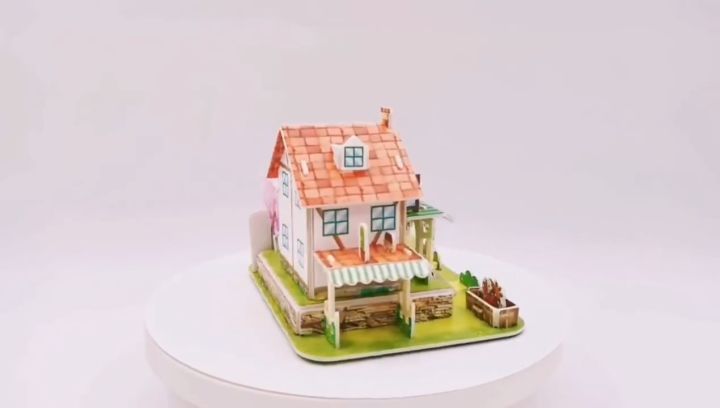 FUNToy DIY Mainan Puzzle 3D Rumah Kertas Maina Teka-teki