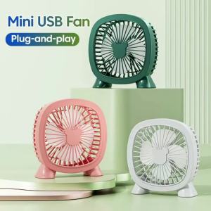 Portable Summer Mini Electric Fan For Home Office School Outdoor Camping Travel USB Direct Plug In Silent Handheld Desktop Fan