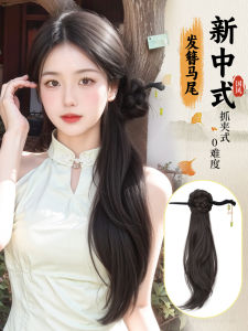 Natural Looking Chinese Style Womens Hair Extensions Buns Flag Robe Hairpins Lightweight Traditional Braids Tail Hair Extensions