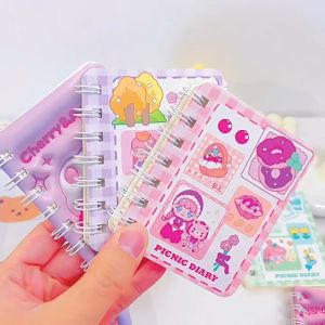 สมุดจดบันทึกลายการ์ตูน น่ารัก  สมุดโน๊ตขนาด A7  สมุดจดบันทึกแบบพกพา  สำหรับนักเรียน สินค้าพร้อมส่ง