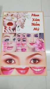 Tranh dán tường salon beauty phun xăm thẩm mỹ mắt môi 5578SP nhiều mẫu và kích thước