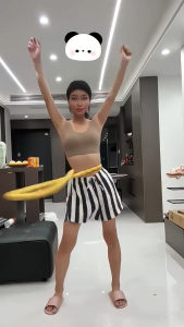 ฮูลาฮูปสปริงนุ่ม ไม่เป็นเสียง น้ำหนัก ไม่เจ็บเอว 1.5KG ฮูล่าฮูป  ทำจากการถัก ออกกำลังกายเอว Hula Hoop