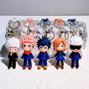 2025 New Anime Jujutsu Kaisen Keychain Gojo Itadori Fushiguro Kugisaki Sukuna Kawaii Doll Keychain Friends Birthday Gift