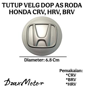 TUTUP VELG DOP AS RODA HONDA CRV HRV BRV DIAMETER 6.8 Cm