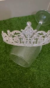 Korean style crown headband princess crown comb rhinestone headdress and girls hair accessories(ready stock)