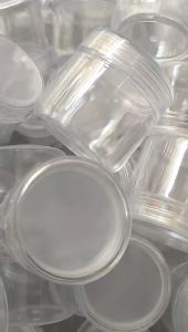 Hũ định lượng chuẩn 30gr bằng nhựa  cứng tròn  dùng chiết mỹ phẩm có nắp trong suốt mini