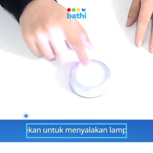 Lampu Mini Tempel 3 LED Light Smart Touch Cool White BATHI-LL003