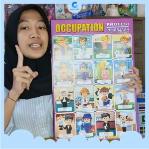 Paket 10 Poster Belajar Anak Edukasi Huruf Abjad Angka Binatang Hijaiyah Transportasi Bentuk