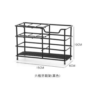 SHIMOYAMA Same Stainless Steel Toothbrush Holder Bathroom Cosmetics Storage Rack Desktop Wash Basin Draining Toothbrush Holder Basket