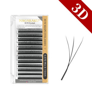 NAGARAKU | NAGARAKU Automatic Flowering W Shape  Bloom 3D 4D 5D 6D Premade Fans Eyelash Extensions Natural Soft Light Full Dense