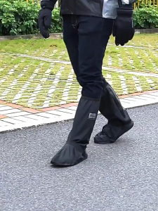 Rain Shoe Covers Waterproof Non Slip Durable Foldable Thickened High Top Motorcycle Rain Cover