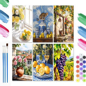 Oil Painting By Numbers Fresh Fruit pattern Number Drawing Canvas DIY Pictures By Numbers Home Decor