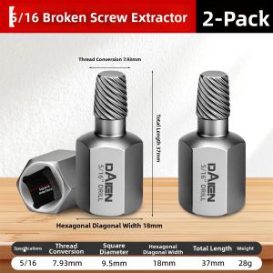 DAIENGONGJU | Damaged Screw Extractor Broken Hex Bolts Removal High-strength Special Tool