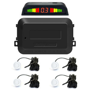 HIPPCRON 4 Cảm Biến Hệ Thống Cảm Biến Đỗ Xe Phía Trước Và Phía Sau Màn Hình LED Đèn Nền Màn Hình Parktronic Có Còi Dự Phòng 22MM 12V