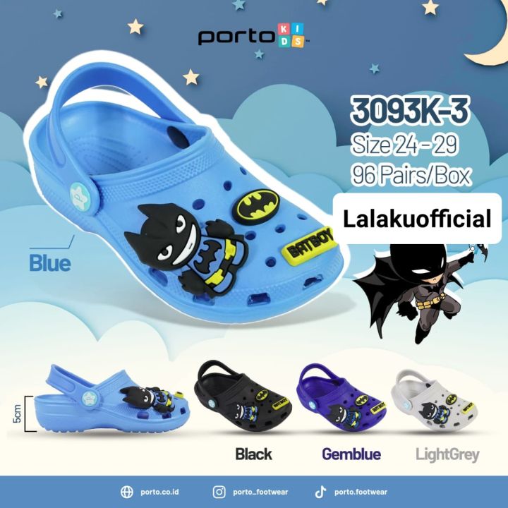 Sandal anak pria lakilaki batman timbul porto
