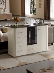 Smart Solid Wood Dining Room Cabinet Living Room Tea Water Cabinet Electric Kettle Integrated Water Bar Counter Temperature Control Disinfection Coffee Cabinet Tea Bar Cabinet