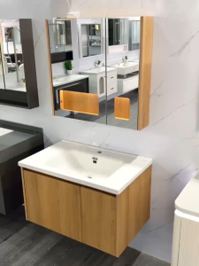 LHệ FREESHIP Tủ gương lavabo phòng tắm nhựa PVC vân gỗ đặc lõi cao cấp siêu bền đẹp - CT11 - Bảo hành 10 năm