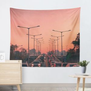 VIKAMA Forest Lake Lawn Landscape Tapestry Ins Film Wind Forest Lake Background Cloth Wall Decoration Room Decoration