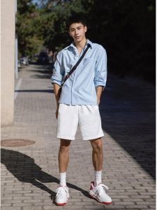 OUMULONG | Heavyweight Sports Shorts for Men Summer Stylish High-End American Casual Basketball