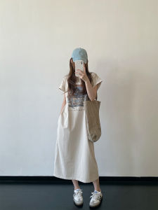 Đầm Hè Thoáng Mát 100% Cotton Cổ Tròn Dạng Rộng