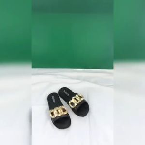 READY STOCK ELynA Summer Lady Sandals Womens Casual PVC Sandal Women Selipar Kasut Perempuan Selipar Wanita Kasut Sandal Vincci Slip-on Flat Shoes Rantai Emas Kasut Perempuan Kasut Wanita