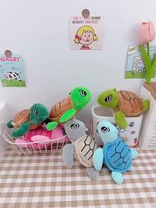 Tortoise Plush Toy Cartoon Turtle Marine Animal Pendant Soft Stuffed Keychain Backpack Car Bag Key Ring Decor Kid Gift