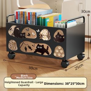 evesigar | Moveable Book Storage Box With Wheels