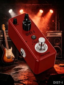 Rowin LEF-301A DIST-I Mini Metal Distortion Pedal True Bypass Guitar Effect Stompbox Đầu Ra Âm Thanh Tương Tự Màu Đỏ