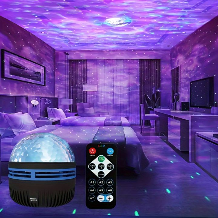 Galaxy Starry Sky โปรเจคเตอร์ Light USB รีโมทคอนโทรลหมุนหลายสี Night ...