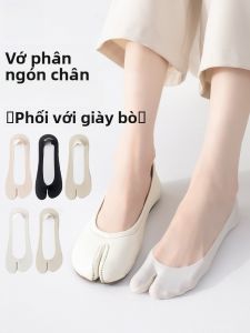 MiiOW | Tất thuyền mỏng bằng cotton nguyên chất MiiOW dành cho nữ mùa hè thoáng khí chống trượt không rơi màu trơn giản dị