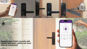 Sentry SSL D115-MB 5way Smart Deadbolt Door Lock Matte Black Finish with 3pcs RF ID Card and 2pcs Mechanical Keys