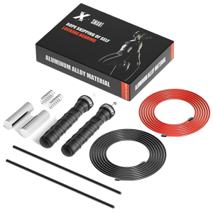 Adjustable Steel Wire Skipping Rope Set with Sports Carbon Steel Bearings for Fitness Physical Training