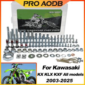 Motorcycles Fairing Fender Screw Bolt Kit Fastener Set For Kawasaki KX80/85/100/125/250/450 KX250X KX250F KX450F KLX KXF Parts