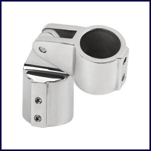 1PC 22mm/25mm Double screw Bimini Top Fitting 316 Stainless Steel Marine Slide Jaw Sleeve Pipe Eye For Marine Boat Yacht