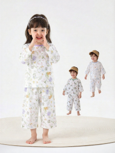 DUDUJIA | Bộ Đồ Ngủ Mùa Hè Bằng Cotton Cho Trẻ Em