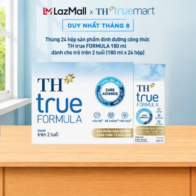 Thùng 24 hộp sản phẩm dinh dưỡng công thức từ sữa tươi dành cho trẻ trên 2 tuổi TH true FORMULA 180 ml (180 ml x 24)
