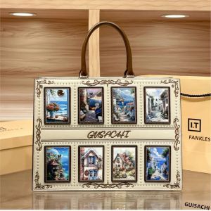 Túi Xách Nữ Cao Cấp Thiết Kế Thời Trang Thu Đông 2025 Dung Tích Lớn Đeo Vai Đeo Chéo Có Khóa Kéo Họa Tiết Hoa