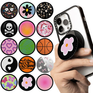 Magnetic Absorption Phone Stand Foldable Mirror Ring Holder for Apple Multi-Functional CASETIFY TPU Universal Clip on Stand