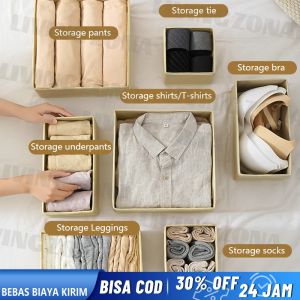 Kotak Penyimpanan Tas Pakaian Dalam & Aksesoris Pakaian 6Pcs Lemari Baby Penyelenggara Rumah Organizer Box
