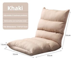 Japanese Style Lazy Sofa Tatami Backrest Foldable Reading Chair Bedroom Window Seat Student Dormitory Bed Side Chair Sponge Filling