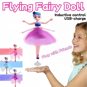 Flying Fairy Doll Inductive Flying Princess Doll Toy USB-charge Kids Outdoor Magical Flying Toys