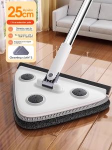 Jia Bang Zhi Ceiling Cleaning Tool 2025 New Home Use Triangle Mop Cabinet Wall Cleaning One Drag Clean Ultrafine Fiber Pad