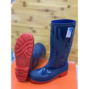Ủng cao su Hoa San mũi thép màu xanh dương chống đinh chịu nước chống trơn trượt va đập